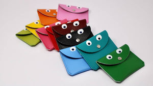 Googly Eye Mini Money Coin Purse Turquoise