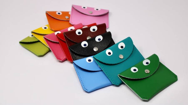 Googly Eye Mini Money Coin Purse Turquoise