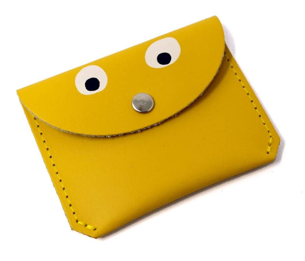 Googly Eye Mini Money Coin Purse Yellow