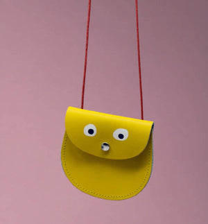 Googly Eye Pocket Money Purse Yellow