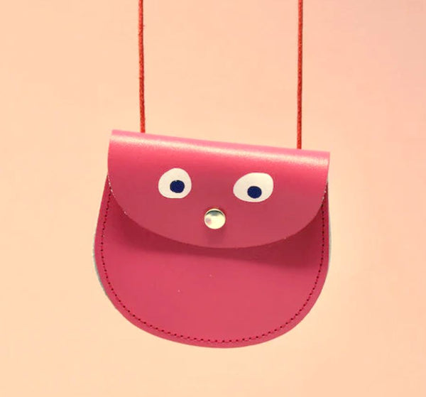 Googly Eye Pocket Money Purse New Pink