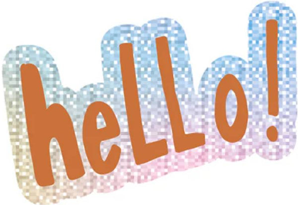 Aufkleber Glitzer-Hello Orange (10 Stk.)