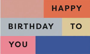 Aufkleber Happy Birthday To You Colour Block (10 Stk.)