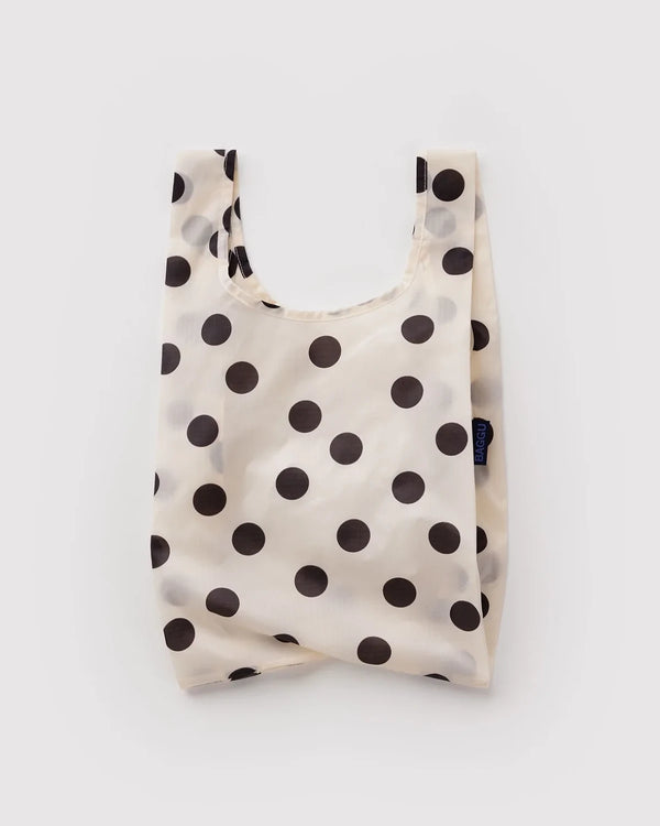 Baby Baggu Cream and Black Polka Dot