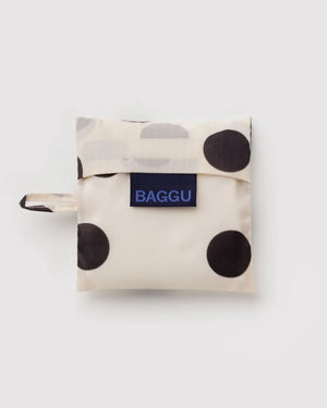 Baby Baggu Cream and Black Polka Dot