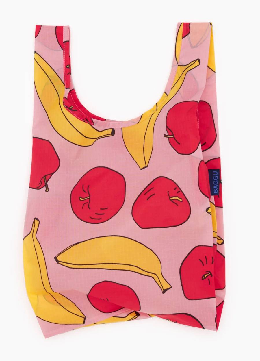Baby Baggu Einkaufsbeutel Light Pink Apples & Bananas