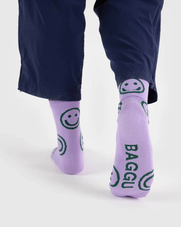 Baggu - Crew Socks Happy Lavender