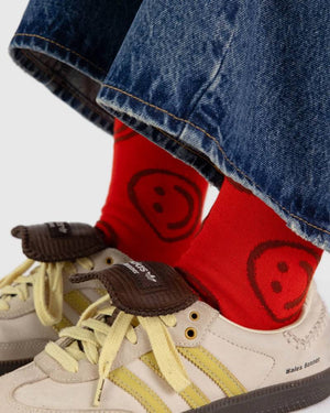 Crew Socks Happy Red