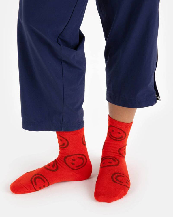 Crew Socks Happy Red