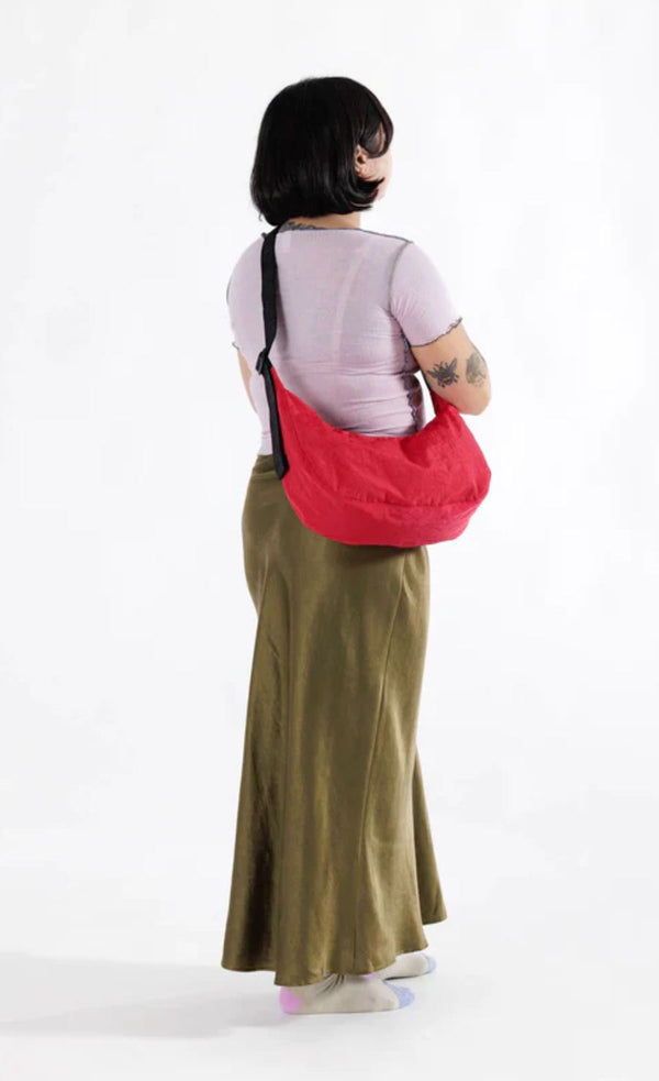 Medium Nylon Crescent Bag Candy Apple