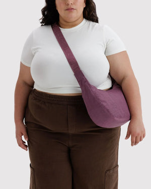 Baggu Medium Nylon Crescent Bag Wild Plum