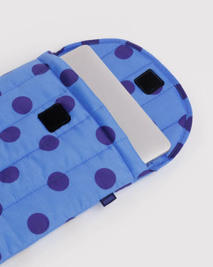 Baggu Puffy Laptop Sleeve 13"/14" Blue Polka Dot