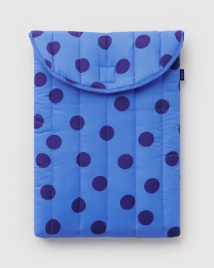 Baggu Puffy Laptop Sleeve 16" Blue Polka Dot