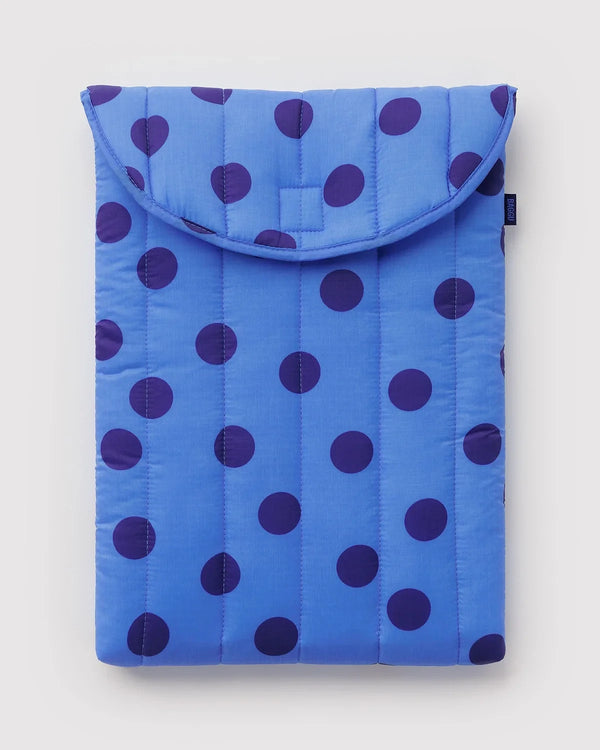 Baggu Puffy Laptop Sleeve 16" Blue Polka Dot