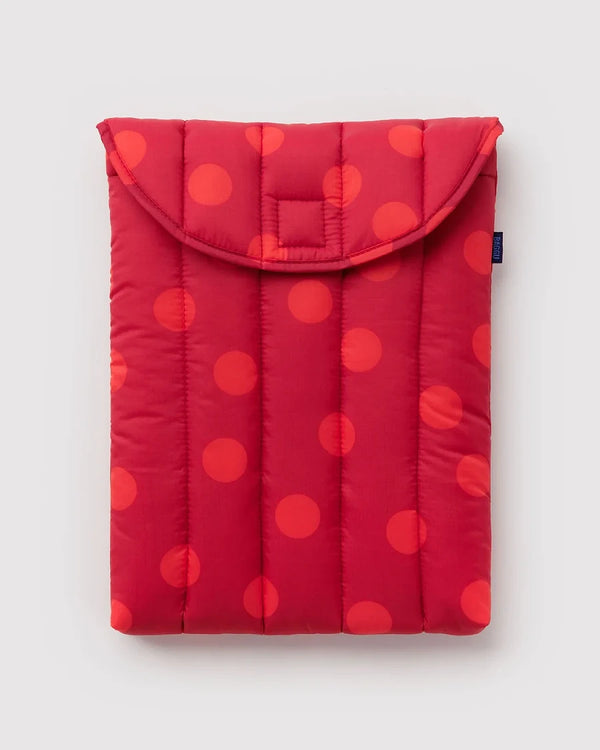 Baggu Puffy Laptop Sleeve 13"/14" Red Polka Dot