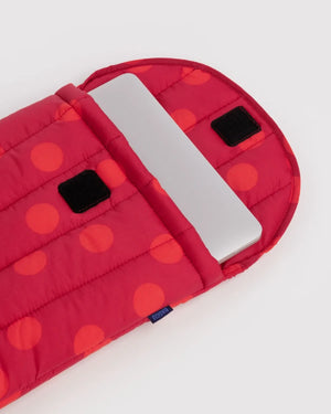 Baggu Puffy Laptop Sleeve 13"/14" Red Polka Dot