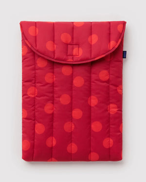 Baggu Puffy Laptop Sleeve 16" Red Polka Dot