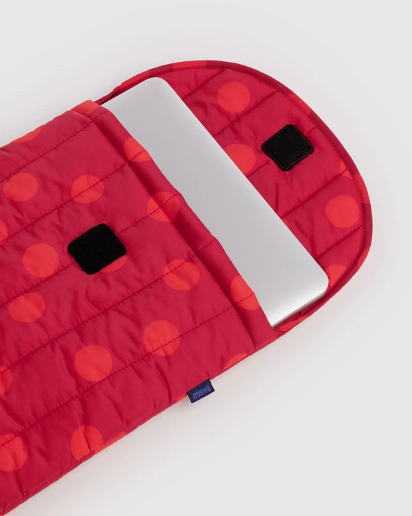 Baggu Puffy Laptop Sleeve 16" Red Polka Dot