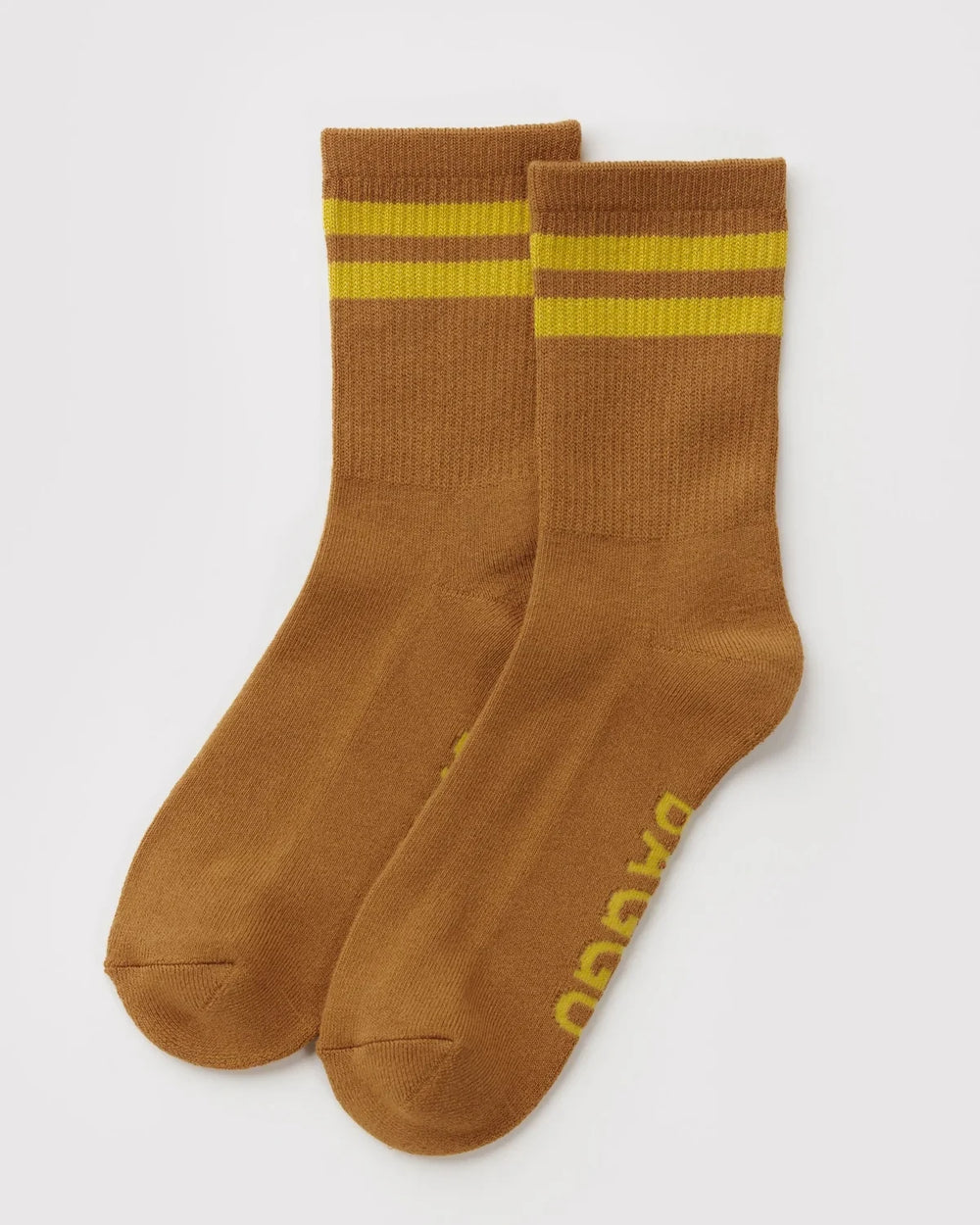 Baggu Ribbed Socks Toffee Stripe