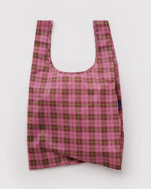 Baggu Standard Einkaufsbeutel Azalea Pink Tartan