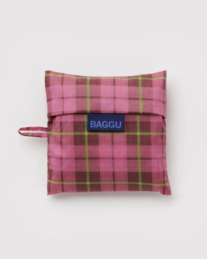 Baggu Standard Einkaufsbeutel Azalea Pink Tartan