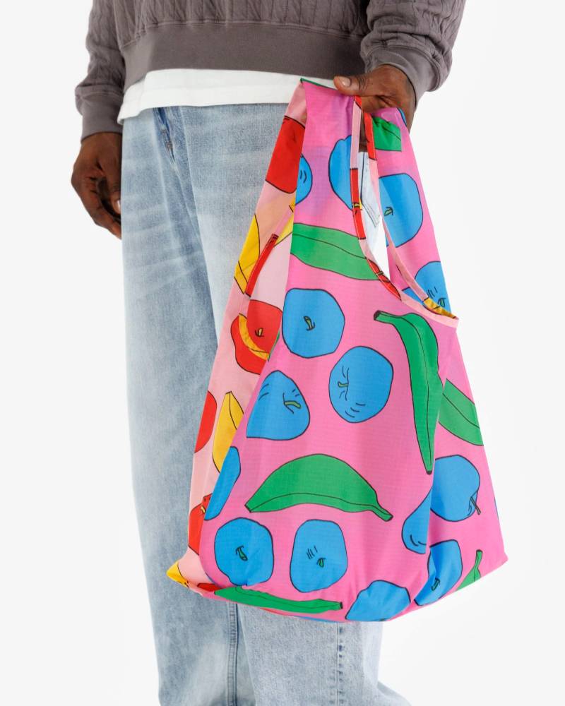 Standard Baggu Einkaufsbeutel Pink Apples & Bananas Mix
