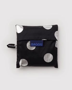 Baggu Standard Einkaufsbeutel Silver Metallic Polka Dots