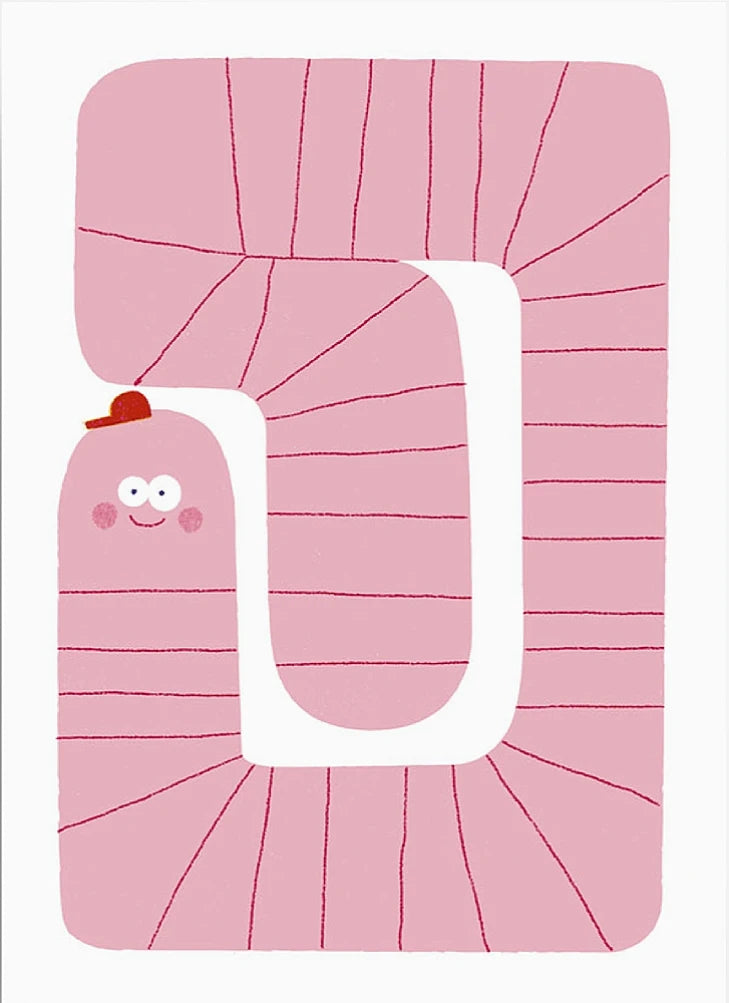 Barbara Dziadosz Big Worm Postkarte