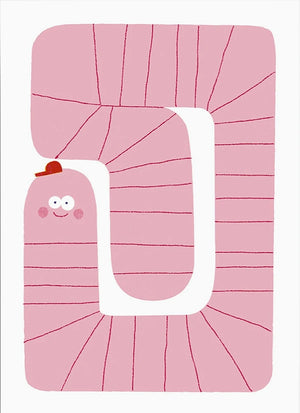 Barbara Dziadosz Big Worm Postkarte