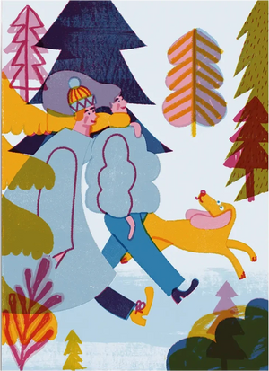 Winter Walk Postkarte