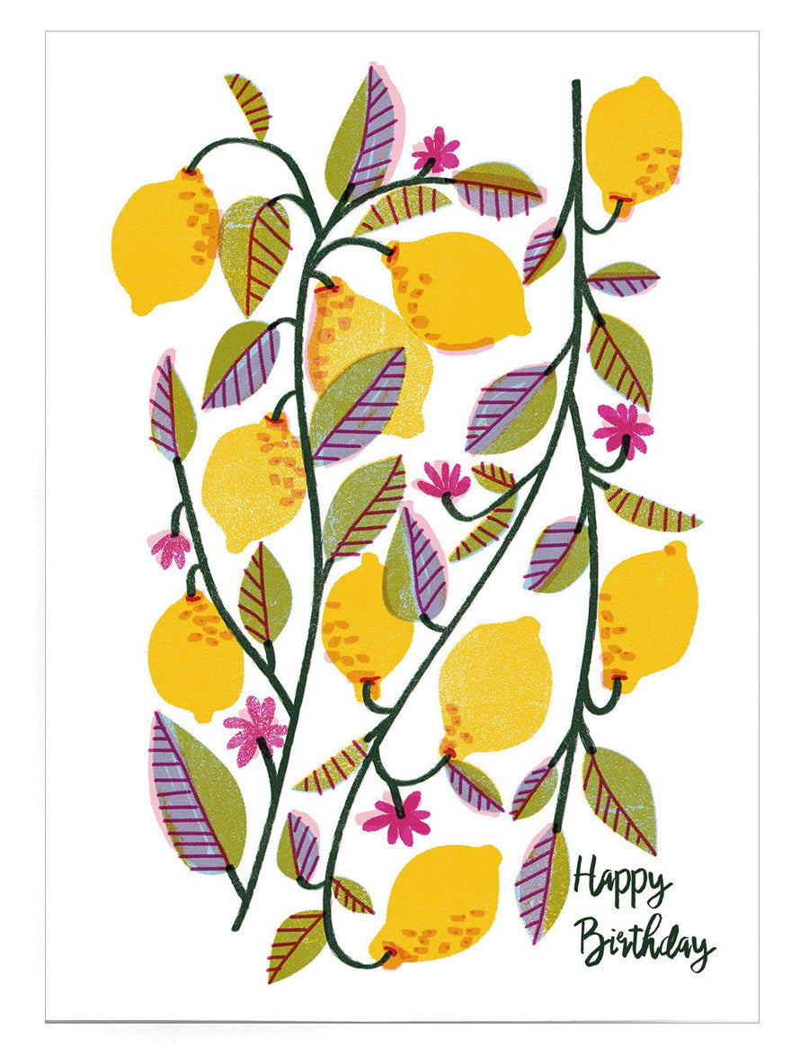Birthday Lemons Postkarte