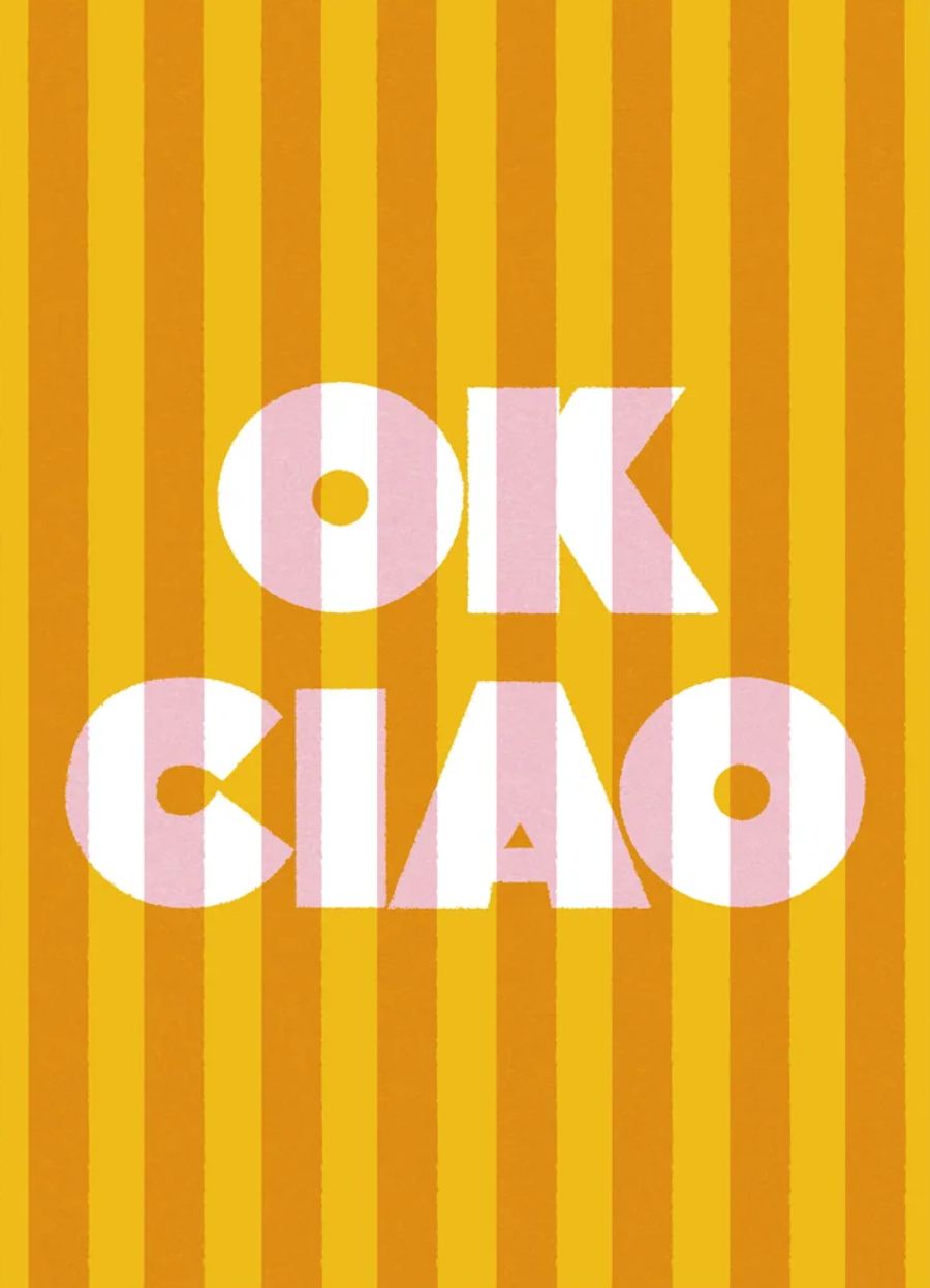 Ok Ciao Postkarte