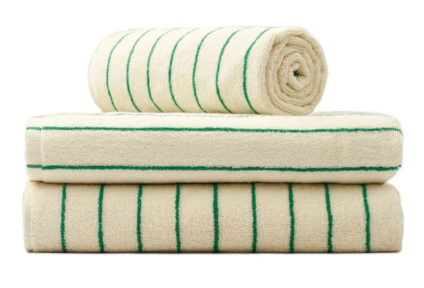Naram Gästehandtuch Pure White & Grass (30x50cm)