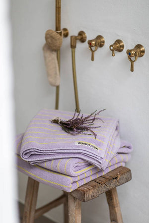Naram Badehandtuch Lilac & Neon Yellow (70x140cm)