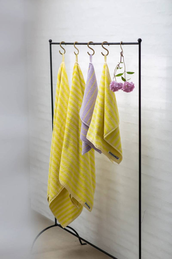 Naram Badehandtuch Pristine & Neon Yellow (70x140cm)