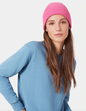 Merino Wool Beanie Red Tangerine