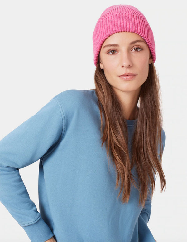 Merino Wool Beanie Red Tangerine