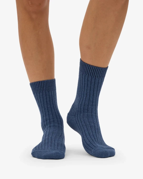 Colorful Standard - Merino Woll Socken Petrol Blue