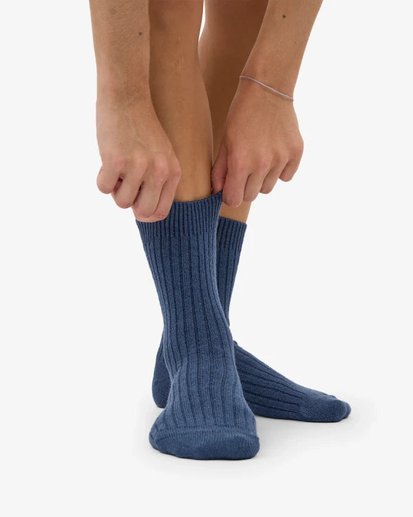 Colorful Standard - Merino Woll Socken Petrol Blue
