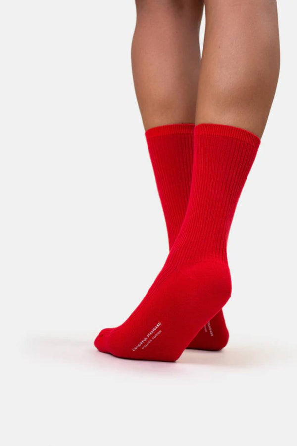 Classic Organic Socks Scarlet Red