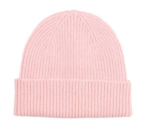 Merino Wool Beanie Faded Pink