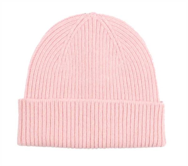 Merino Wool Beanie Faded Pink