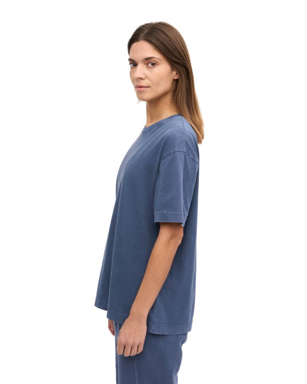 Organic Oversized T-Shirt Neptune Blue