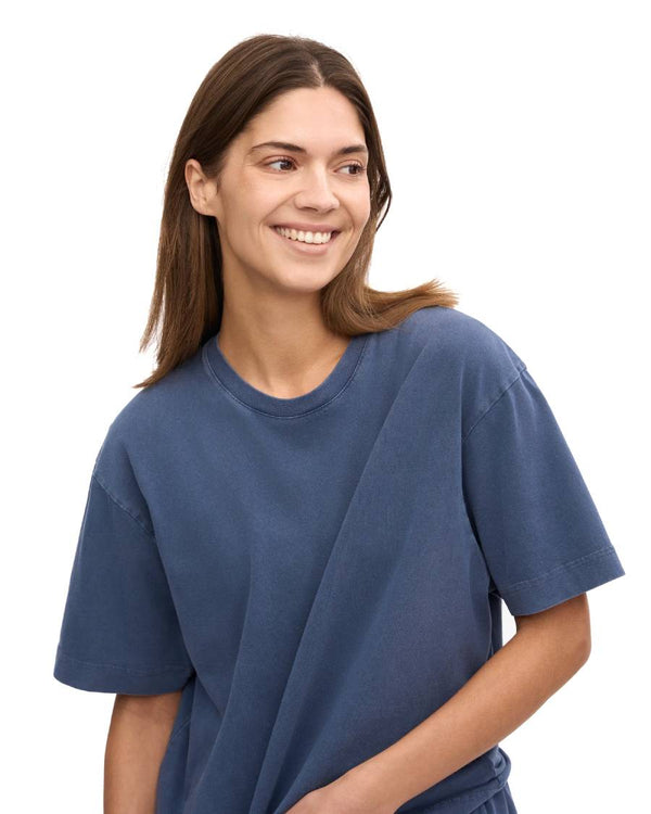 Organic Oversized T-Shirt Neptune Blue