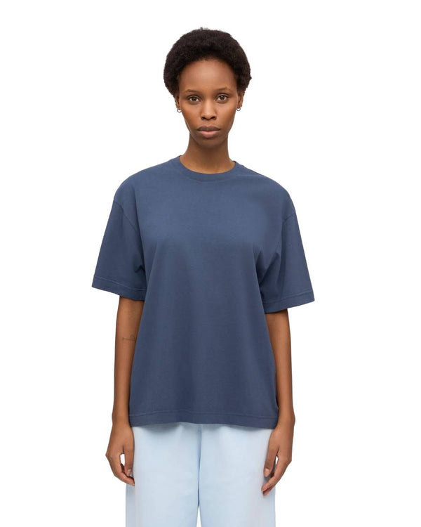 Organic Oversized T-Shirt Petrol Blue