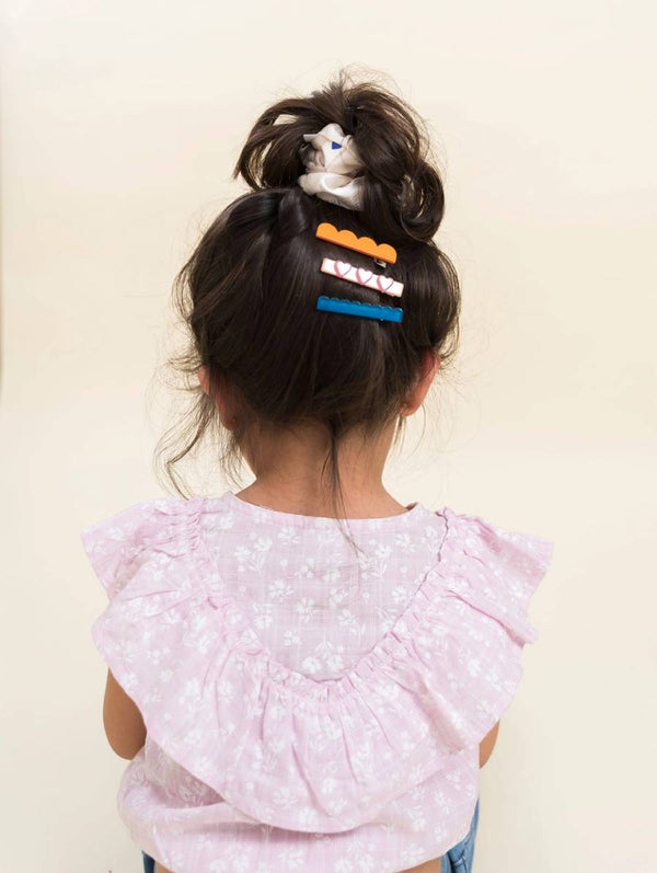Set mit 3 Haarspangen Waves Retro