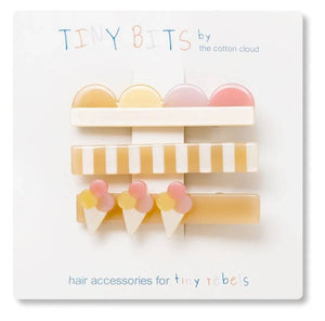Set mit 3 Haarspangen Ice Cream