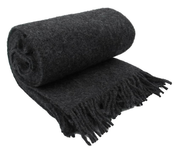 Wolldecke Basic Anthrazit