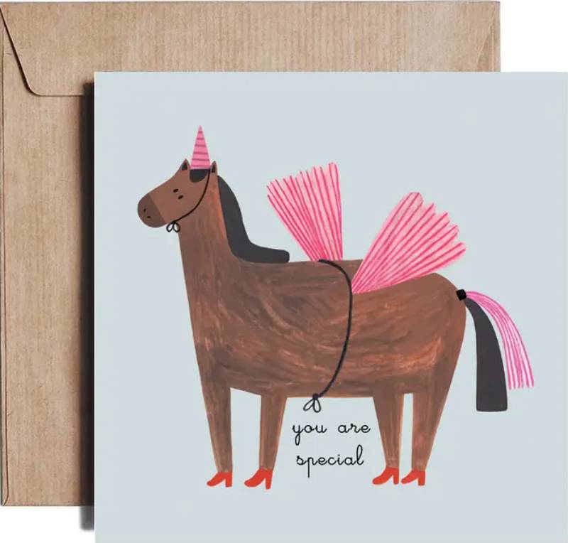 Unicorn Klappkarte