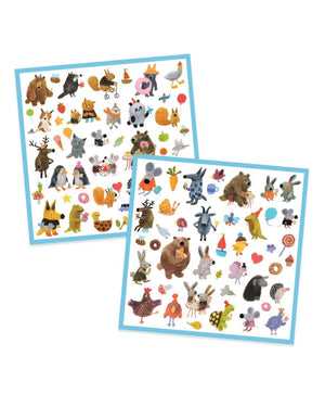 Djeco 160 Sticker: Kuschelige Freunde